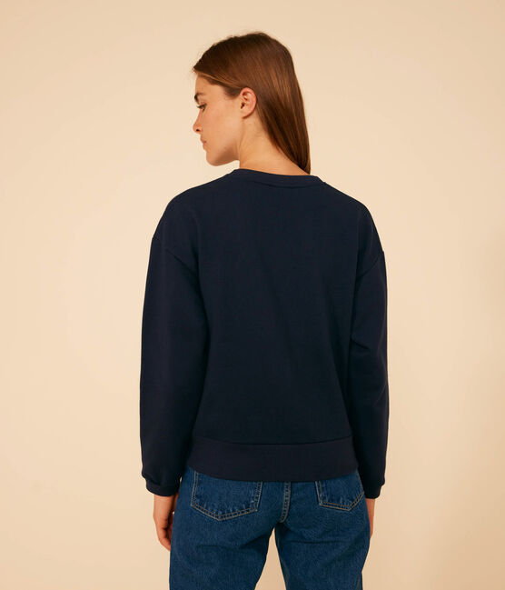 Sudadera de muletón para mujer azul SMOKING
