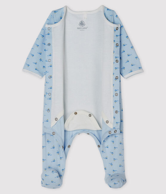 Bodyjama de tela túbica para azul FRAICHEUR/blanco MULTICO