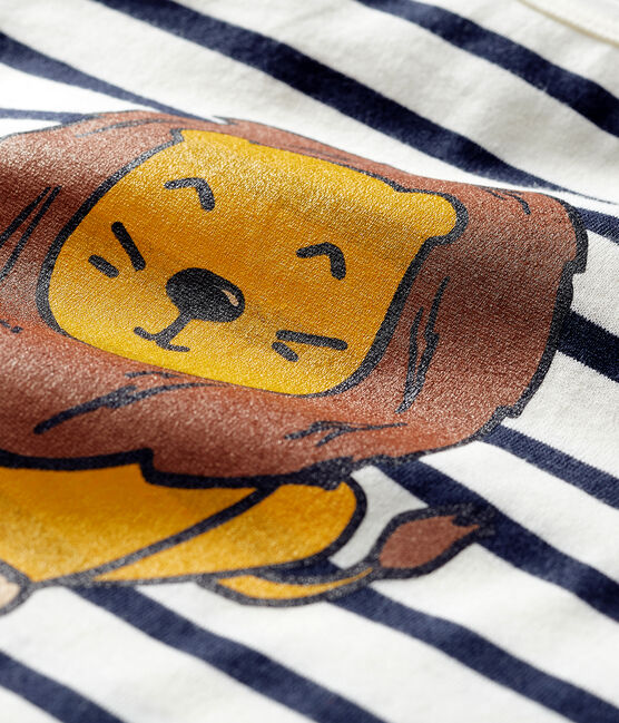 Camiseta marinera de creación compartida de bebé unisex beige COQUILLE/azul SMOKING CN