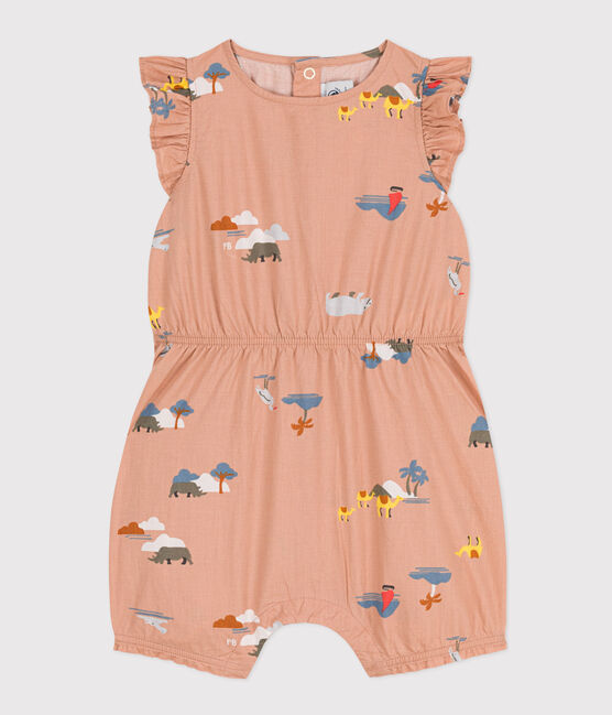 Mono corto de popelina estampada para bebé VINTAGE/ MULTICO