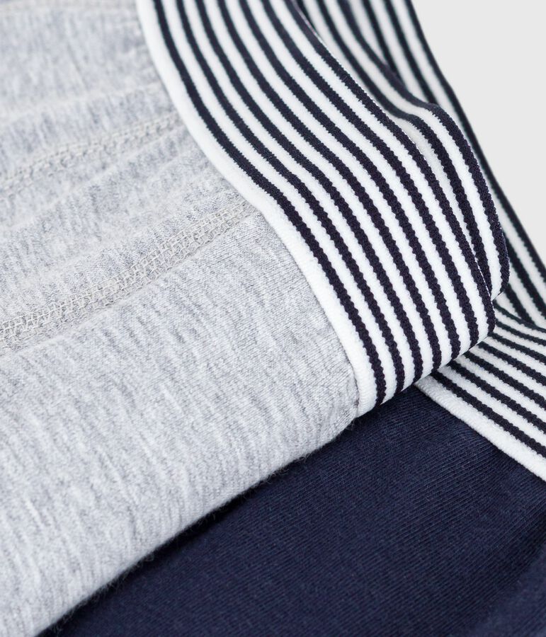 Juego de b&oacute;xeres infantiles lisos de algod&oacute;n y elastano multicolor