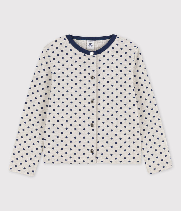 C&aacute;rdigan de mulet&oacute;n de ni&ntilde;a gris/azul