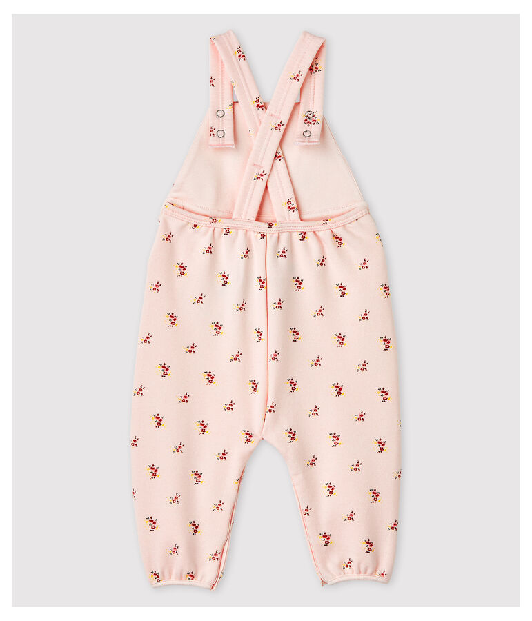 Peto estampado de mulet&oacute;n de beb&eacute; ni&ntilde;a rosa FLEUR/blanco MULTICO