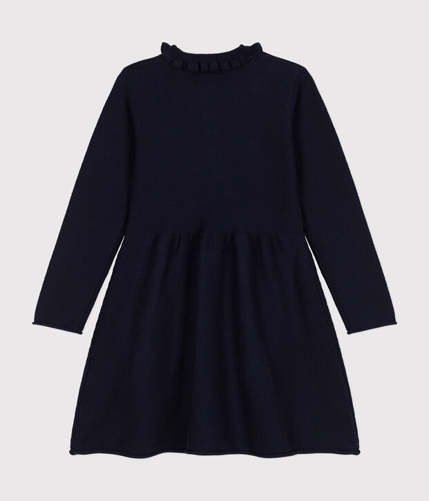Vestido de punto tricotado de manga larga para ni&ntilde;a SMOKING