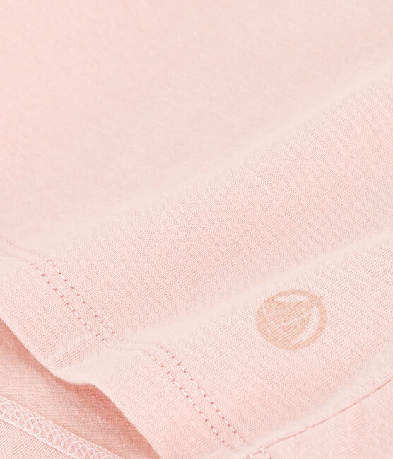 Camiseta LA RECTA de algodón con cuello redondo para mujer rosa SALINE