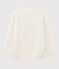 Jersey de manga larga de punto de lana y algodón blanco MARSHMALLOW/ MULTICO CN