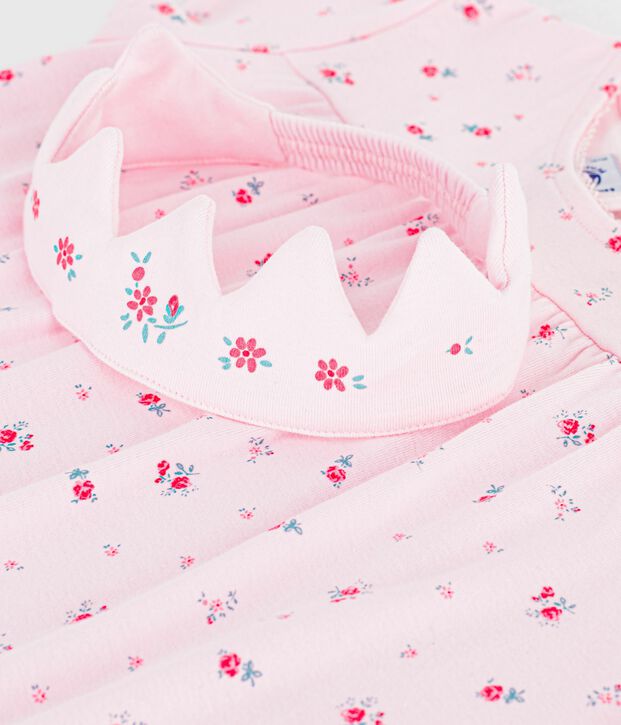 Camis&oacute;n disfraz y diadema infantil de algod&oacute;n rosa/multicolor
