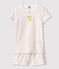 Pijama corto de lunares rosas de niña de algodón blanco MARSHMALLOW/rosa GRETEL