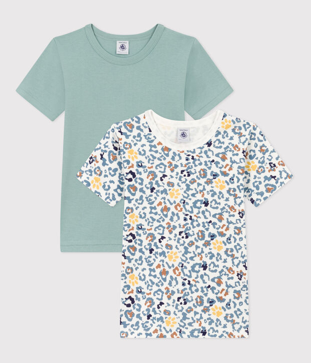 Juego de 2 camisetas de manga corta de algod&oacute;n para ni&ntilde;o multicolor