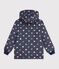 Chubasquero infantil con estampado de corazones azul/multicolor