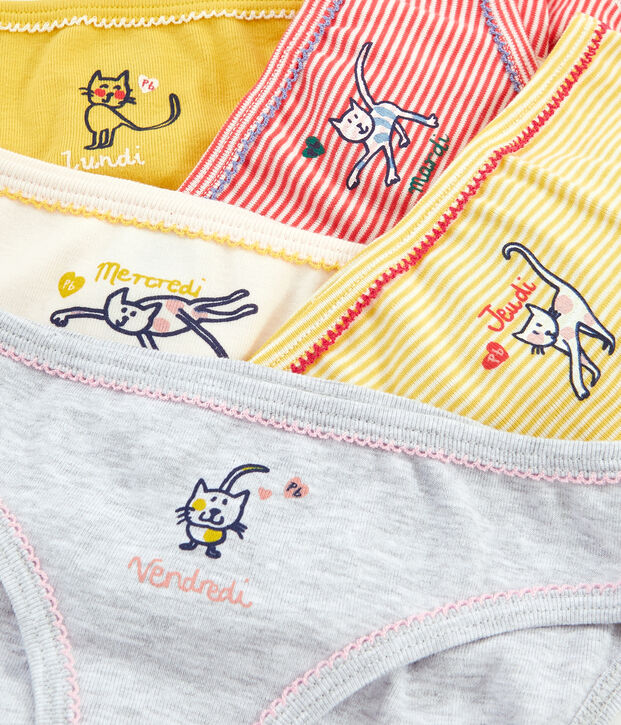 Lote de 5 braguitas para ni&ntilde;a multicolor
