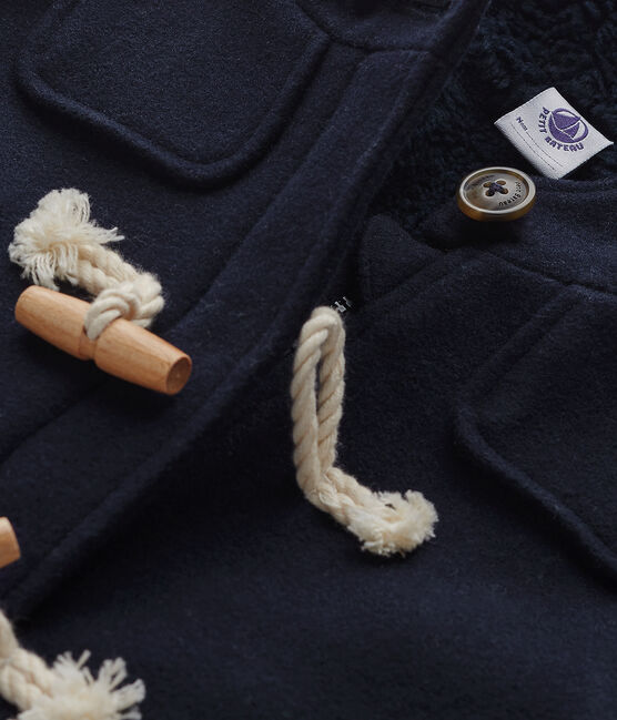 Abrigo de lana para niño azul SMOKING