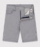 Bermudas de tela de algodón a rayas para niño azul MEDIEVAL/blanco MARSHMALLOW