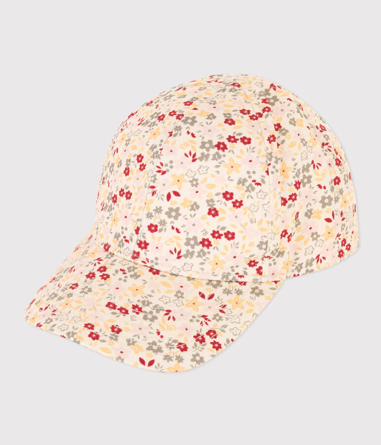 Gorra de flores para ni&ntilde;a crudo/multicolor