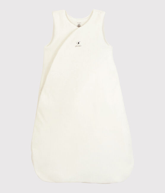 Saco de dormir de bebé en terciopelo de algodón ecológico blanco MARSHMALLOW