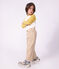 Camiseta infantil de algod&oacute;n de manga larga colorblock crudo/multicolor