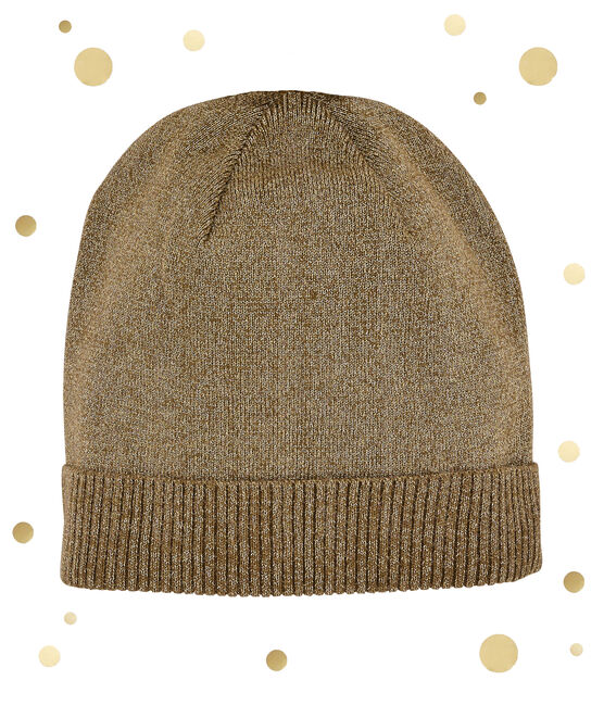 Gorro dorado para mujer marron BRINDILLE/amarillo DORE
