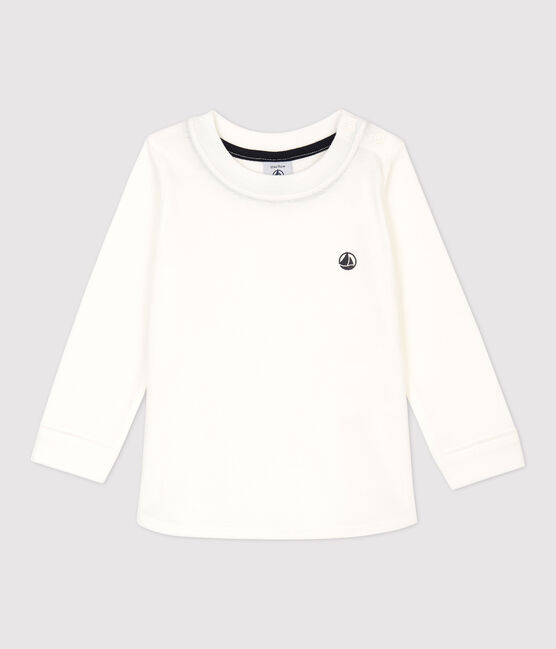 Camiseta de algodón de bebé blanco MARSHMALLOW