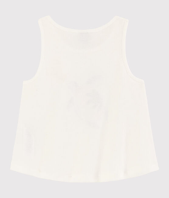 Camiseta de tirantes de algodón de niña blanco MARSHMALLOW