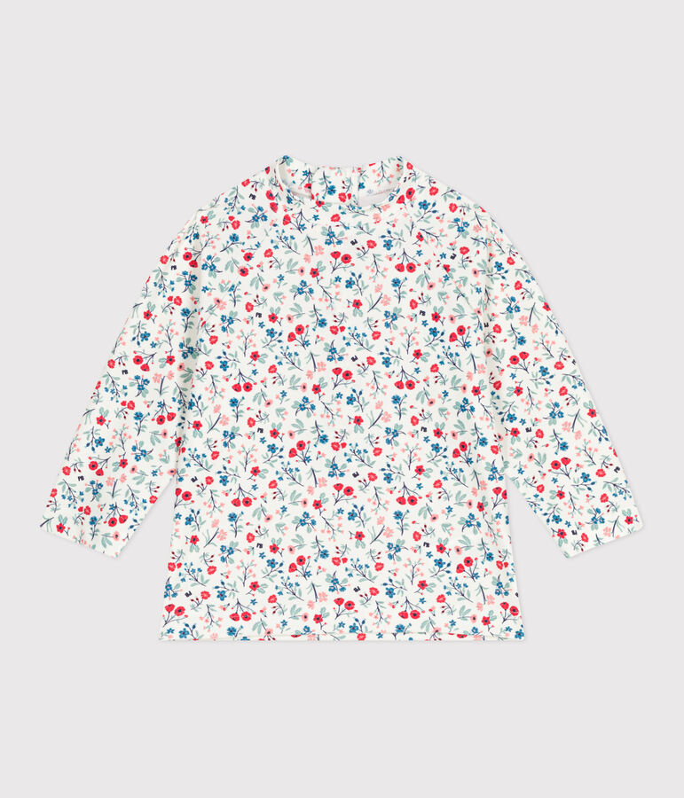 Camiseta con protecci&oacute;n UV y estampado de flores para beb&eacute; blanco/multicolor