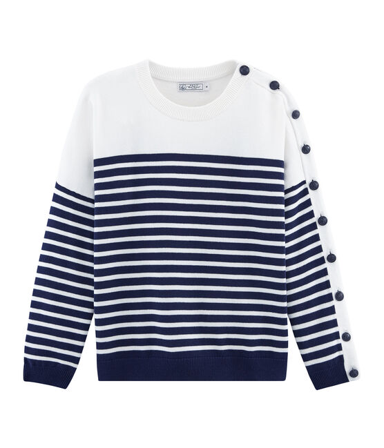 Jersey para mujer azul SMOKING/blanco MARSHMALLOW