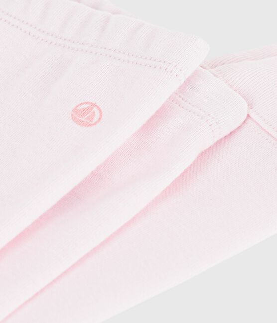 Leggings lisos de algodón para bebé rosa BARELY