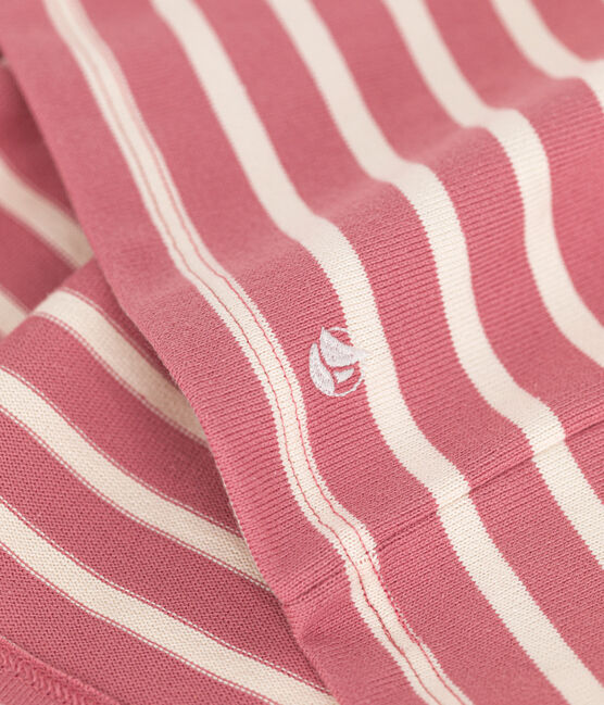 Vestido de manga larga de algodón grueso para niña rosa ROSEWOOD/ AVALANCHE