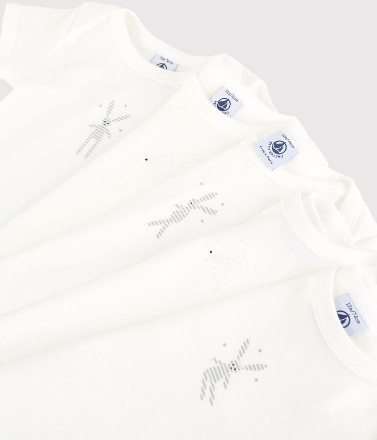 Juego de 5 bodis de punto de beb&eacute;. variante 1