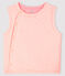 Chaleco reversible de punto acanalado enguatado para bebé niña rosa MINOIS/blanco MARSHMALLOW