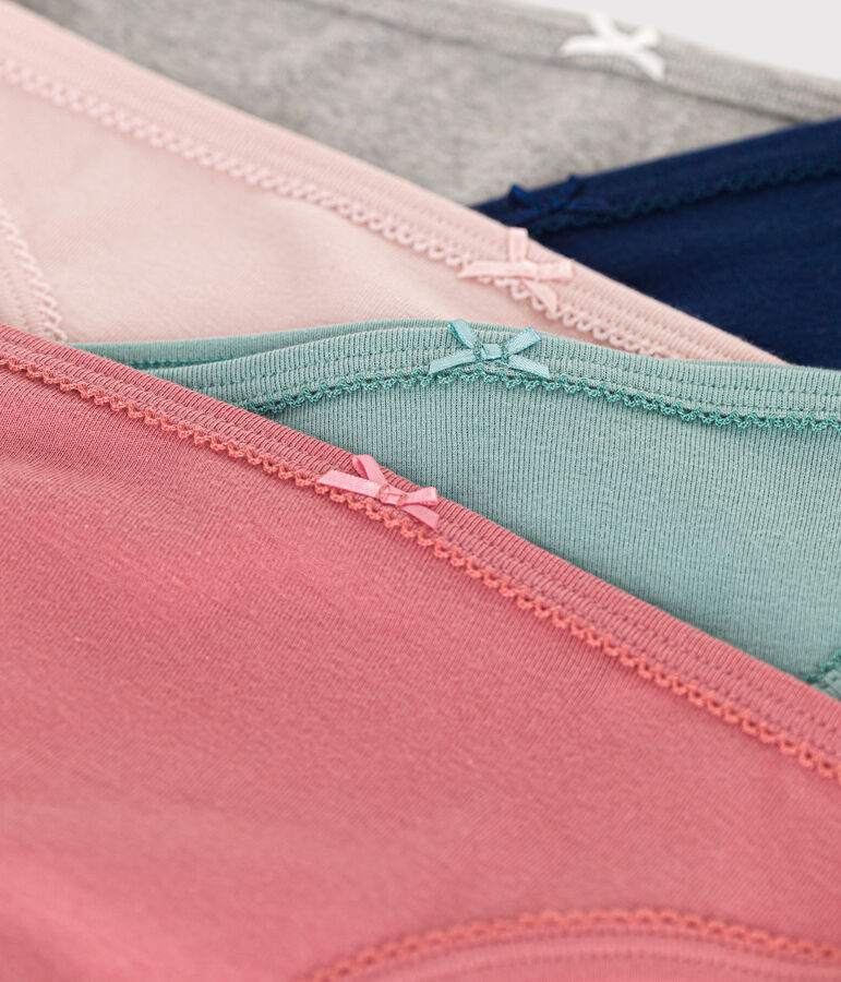 Juego de 5 braguitas de algod&oacute;n para mujer multicolor