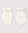 Manoplas antiarañazos para bebé de túbico de algodón orgánico blanco MARSHMALLOW/blanco MULTICO