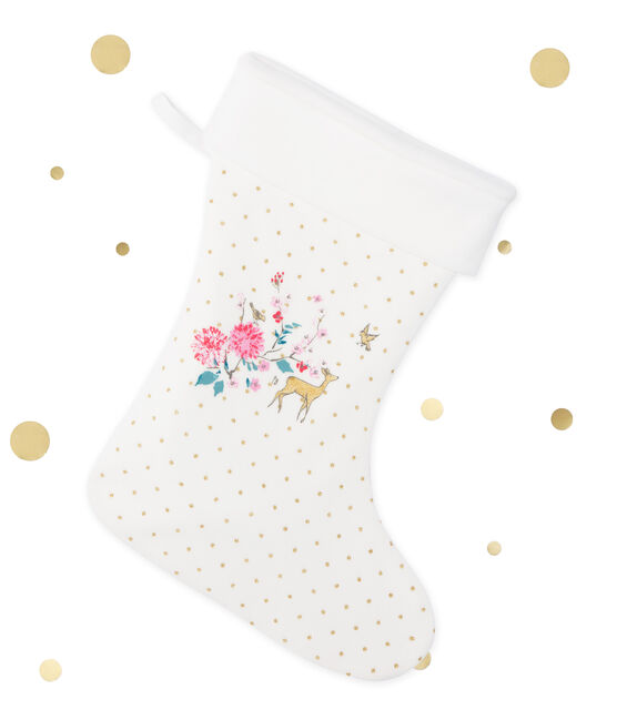 Calcetín de Navidad blanco LAIT/amarillo OR