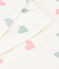 Pijama infantil de rizo de algod&oacute;n con corazones crudo/multicolor