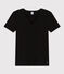 Camiseta Iconique de manga corta de punto liso para mujer negro BLACK
