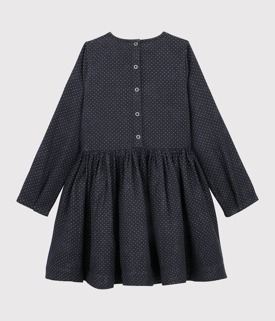 Vestido de manga larga para niña azul SMOKING/blanco MARSHMALLOW