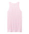 Camiseta de mujer en canalé original de rayas rosa BABYLONE/blanco MARSHMALLOW