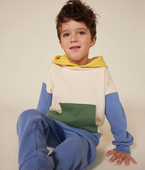 Sudadera de felpa con capucha para niño blanco AVALANCHE/ MULTICO