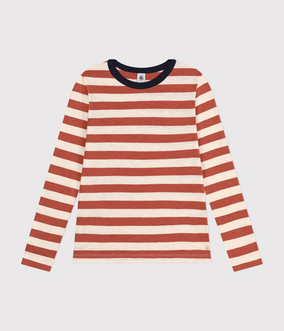 Camiseta LA RECTA de algodón con cuello redondo para mujer FAMEUX/ AVALANCHE