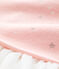 Vestido de muletón de bebé. rosa MINOIS/blanco MARSHMALLOW