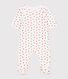 Pijama de terciopelo con corazón para bebé