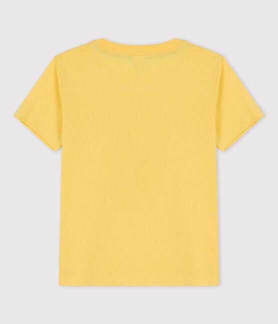 Camiseta de manga corta de algodón de niño amarillo ORGE
