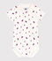 Body de algodón de manga corta con estampado de barcos para bebé blanco MARSHMALLOW/blanco MULTICO