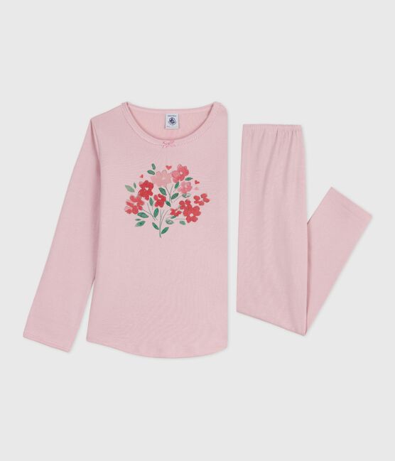 Pijama infantil de algodón rosa JOLI