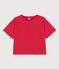 Camiseta LA BOXY de algodón de mujer rojo PEPS