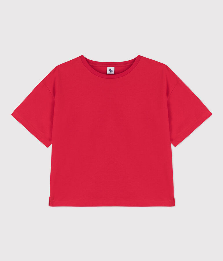 Camiseta LA BOXY de algod&oacute;n de mujer rojo