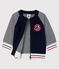 Chaqueta de túbico para bebé niño azul SMOKING/blanco MARSHMALLOW