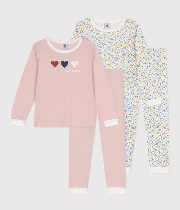 Juego de 2 pijamas infantiles de algod&oacute;n multicolor