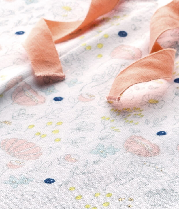 Pantal&oacute;n de pijama combinable para ni&ntilde;a blanco/rosa/multicolor