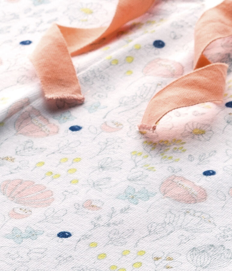 Pantal&oacute;n de pijama combinable para ni&ntilde;a blanco ECUME/rosa ROSE/ MULTICO