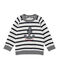 Sudadera bebé niño con rayas marineras blanco MARSHMALLOW/azul SMOKING